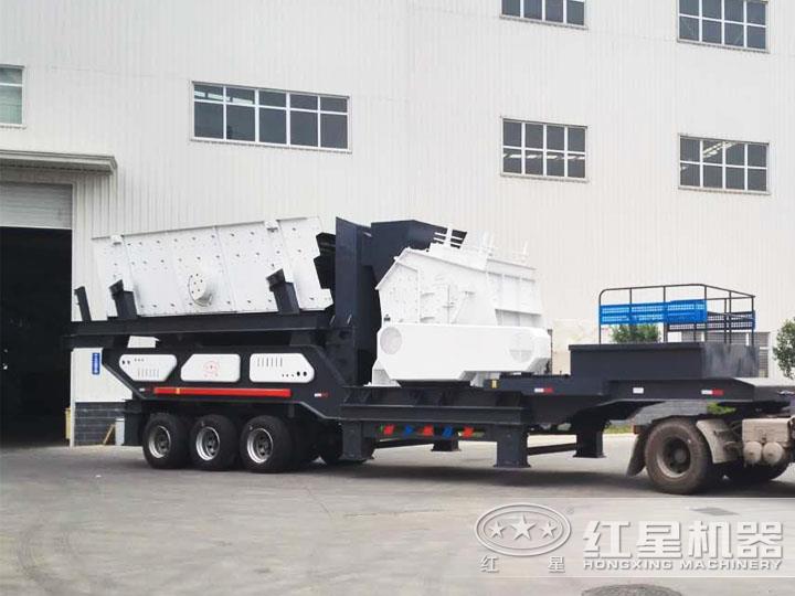 反擊破移動破碎機、二段破碎粒度均勻，產(chǎn)量高